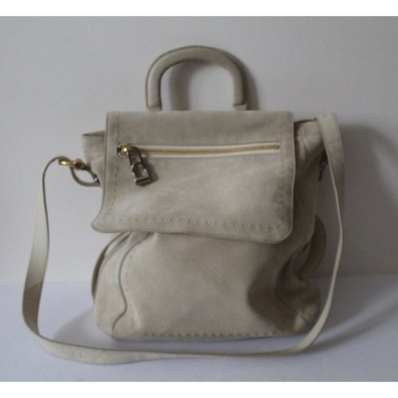 Bill Blass Robin Suede Crossbody Bag Wood Ash - Picture 2 of 12